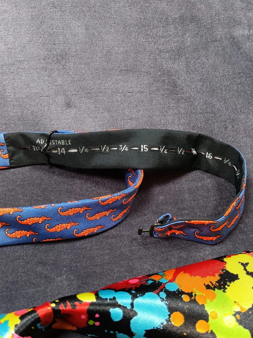 Gator Bow Tie - And Splatter Pattern Fun Tie For Boys Both Adjustable